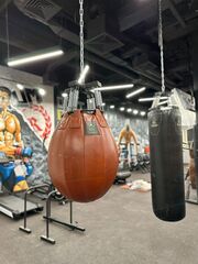 Боксерская груша PREMIUM GEL Filippov. Кожа 65см/50см/75-80кг, коричневый