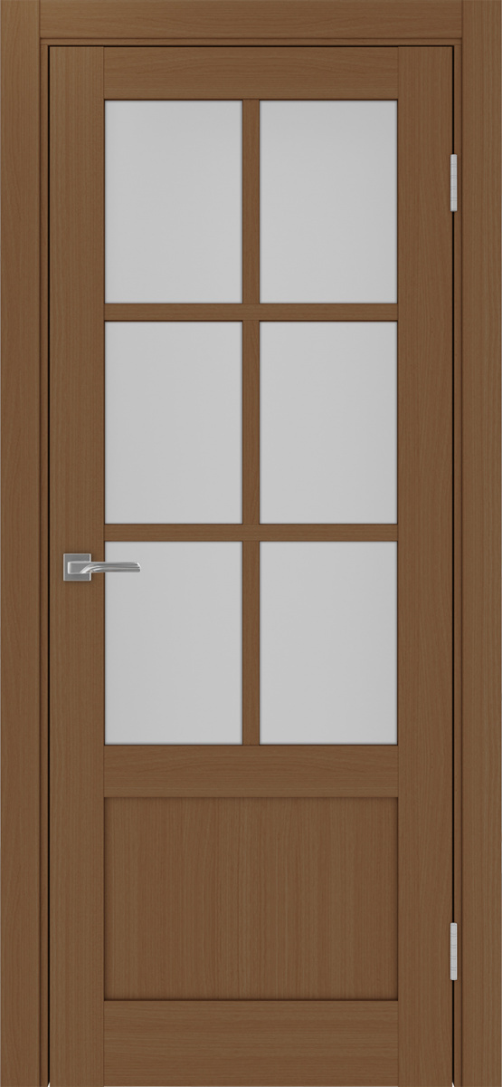 Дверь межкомнатная Оптима Порте Турин 541ПФ.2221, цвет орех, экошпон, стекло мателюкс