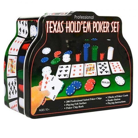 Покерный набор Texas Holdem Poker (200 фишек с номиналом)