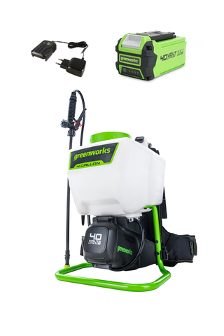 Аккумуляторный садовый опрыскиватель Greenworks G40BPS, 5300007, 40v, в комплекте с АКБ 2 А·ч и ЗУ