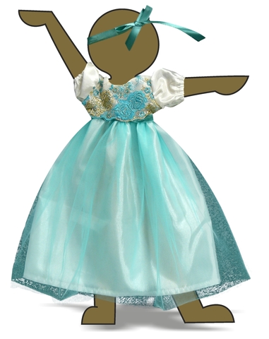 Платье из тафты - Демонстрационный образец. Одежда для кукол, пупсов и мягких игрушек.