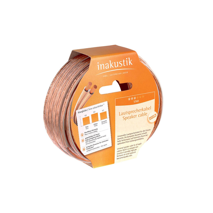 Inakustik Star LS cable, 2 x 0.75 mm2, 400 m, 003020