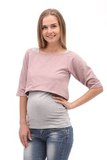 Двойка для беременных и кормящих 09974 розовый-серый