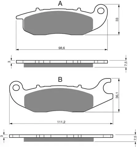 Тормозные колодки дисковые 210 S3