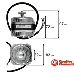 Двигатель эл. переменного тока QUATTRO ELEMENTI QE-55G 103W / 0.42A 2020