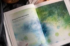 Акварель в каплях дождя. Рисуем глубины облаков, лотосовый пруд и сияние среди снегов