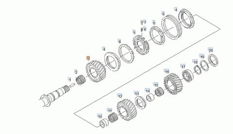 Запчасти кпп ZF 16S221 (винтовые зубья), запчасти для коробки передач Man ZF 16S151- 16S121- 16S221 ZF - 1315304004 - Шестерня ZF 1-й передачи 47 зуб.  12 - 81323020056 Наклонное колесо