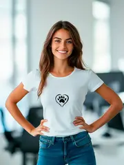 Футболка больших размеров с принтом лапа