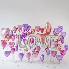 Сет гелиевых шаров Любовь LOVE