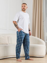 Брюки мужские Тор-1 Виотекс КЛЕТКА СИНЯЯ