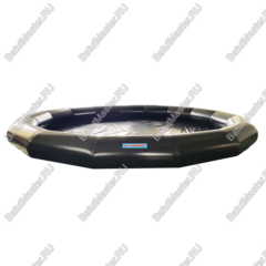 Круглый надувной бассейн «Многогранник», черный, 7*7*0,65 м