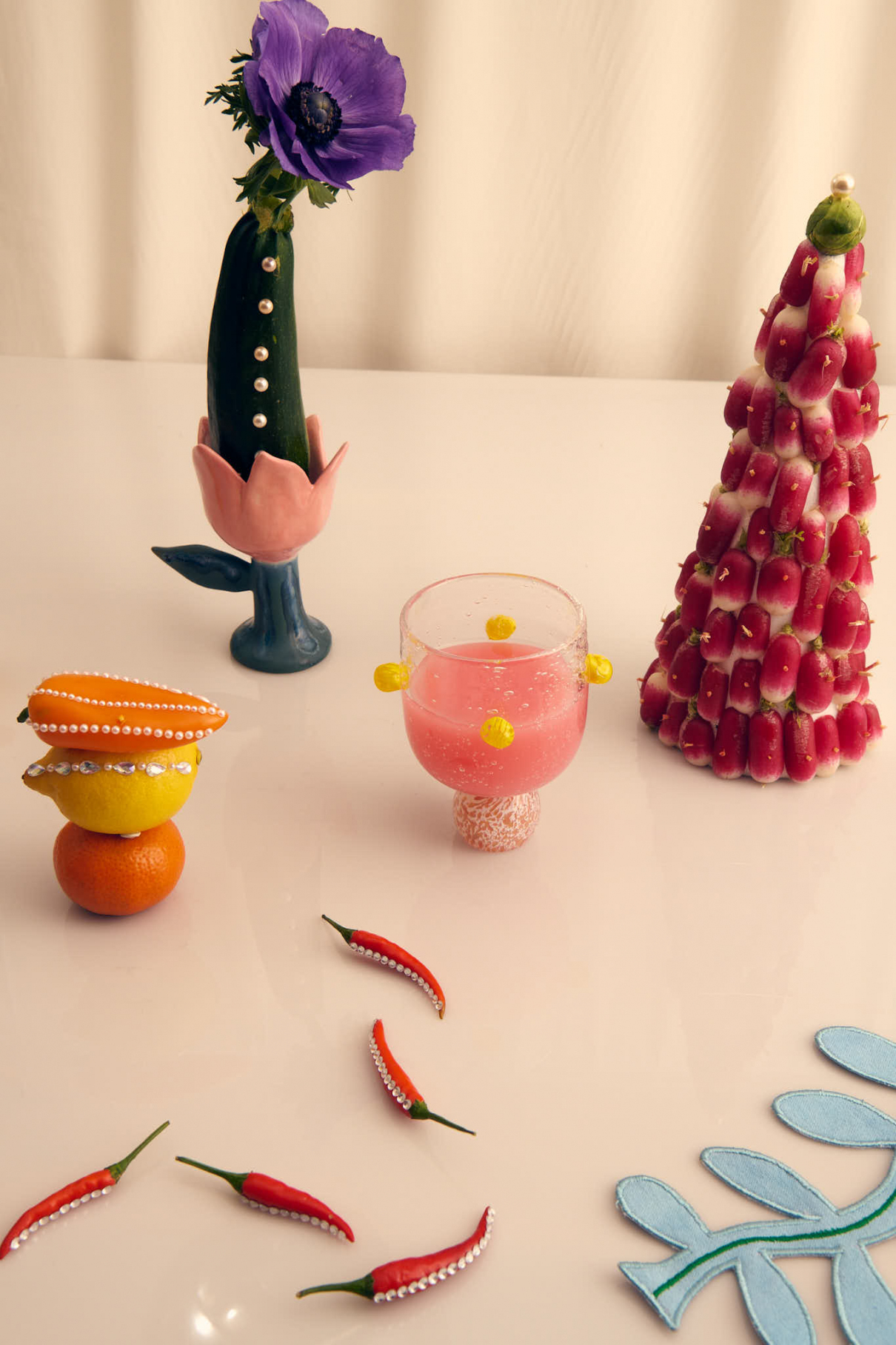 Набор стаканов Dotty Pink & Yellow