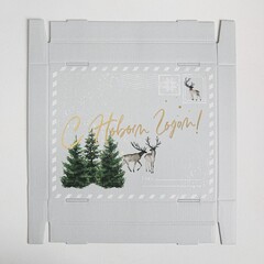 Коробка сборная одиночная Прямоугольник, «Уютного Нового года», 31*25*16 см