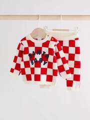 Джемпер и легинсы в комплекте для малышей Next G01-027, Красный, Молочный