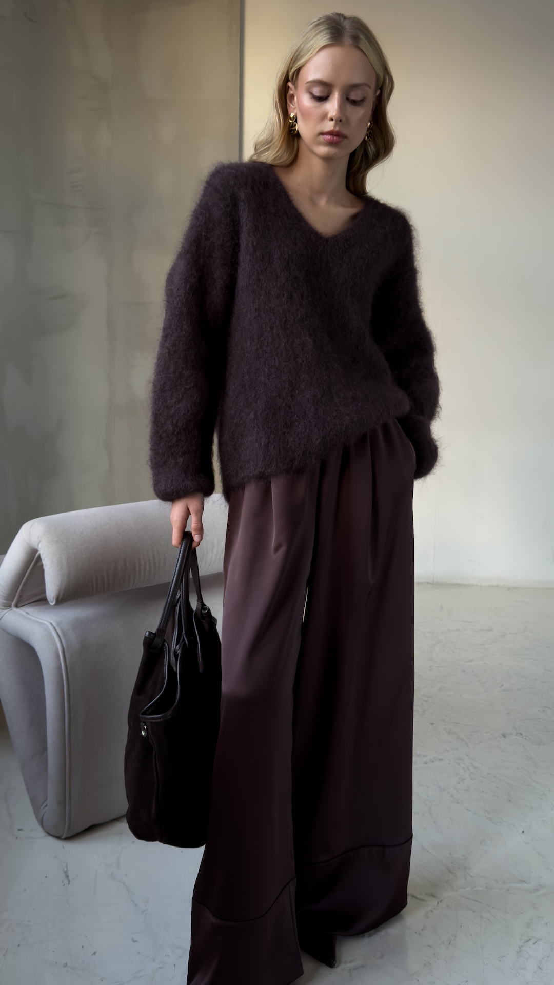 Пуловер из kid мохера PREMIUM QUALITY