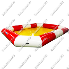 Надувной бассейн "Полосатик" 5*4*0.5 м, желтое дно