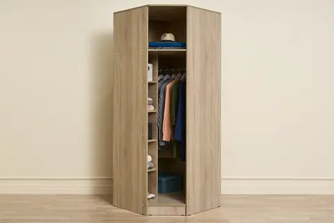 Шкаф угловой Сакура дуб сонома / белый