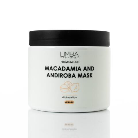 Limba Cosmetics Маска Питательная для волос  Premium Line Macadamia and Andiroba mask,503гр(lmb31)