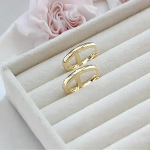 Швензы Конго овальные 15*22*3,5 мм, позолота, Ш067