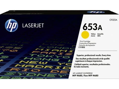 Картридж жёлтый HP 653A (CF322A) для принтеров и МФУ HP Color LaserJet Enterprise M680 (ресурс - 16500 страниц)