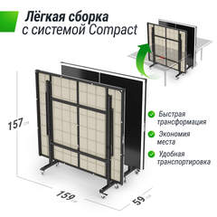 Всепогодный теннисный стол UNIX Line для улицы outdoor 14 мм SMC, серый