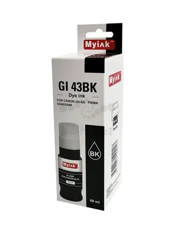 Чернила MyInk GI43Bk для CANON GI-43Bk для PIXMA G540/G640 60 мл, контейнер, black Dye