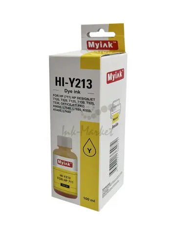 Чернила MyInk HI-Y213 Yellow для Hewlett Packard DesignJet T120/T520. 100 мл. Gloria™ MyInk
