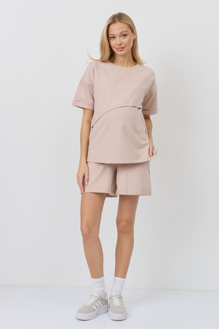 Костюм для беременных и кормящих 16156 какао