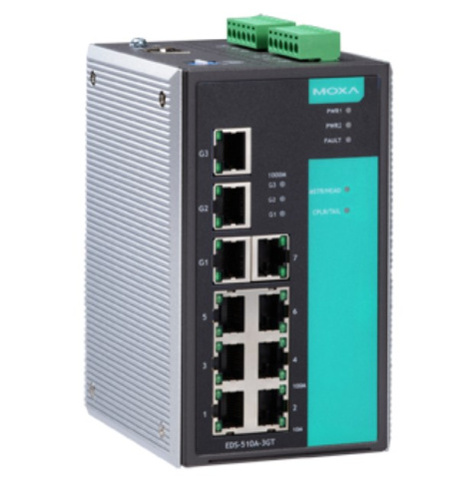 Коммутатор управляемый MOXA EDS-510A-3GT