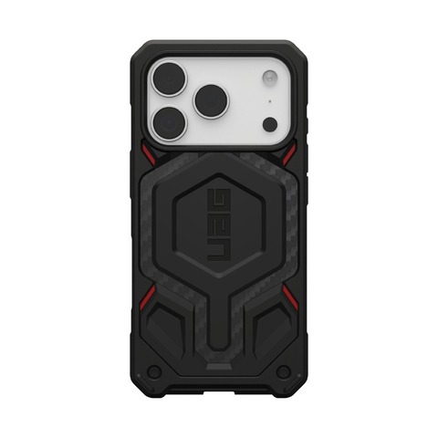 Чехол Uag Monarch Pro Case для iPhone 17 Pro, Красный | Carbon Fiber Black/Red