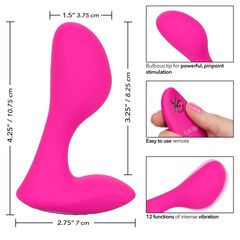 Розовый массажер G-точки Remote G Spot Arouser - 10,75 см. - 