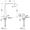 Duravit D.1 Смеситель  для раковины на 2 отв. ручка-цилиндр, высокий h=253мм,, цвет: хром D11130009010