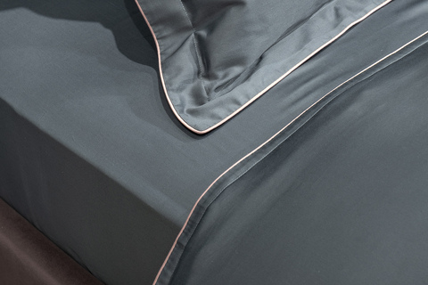 Простыня на резинке 160x200x30 Garda Decor зеленая