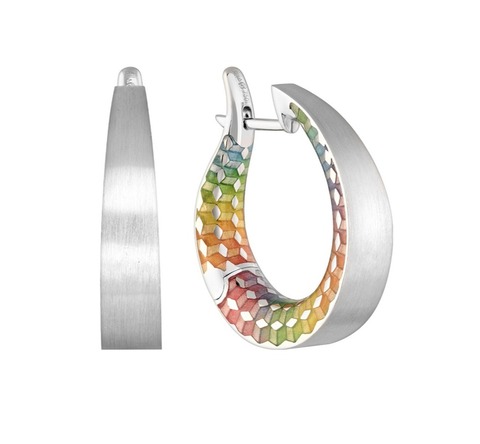 Серьги Конго с цветной эмалью, E0177-20/9