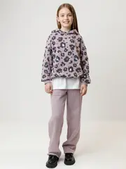 брюки  для девочки  КР 400844/сиреневый 3304 к621