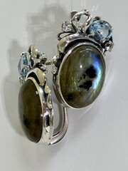 Моника (серьги из серебра)