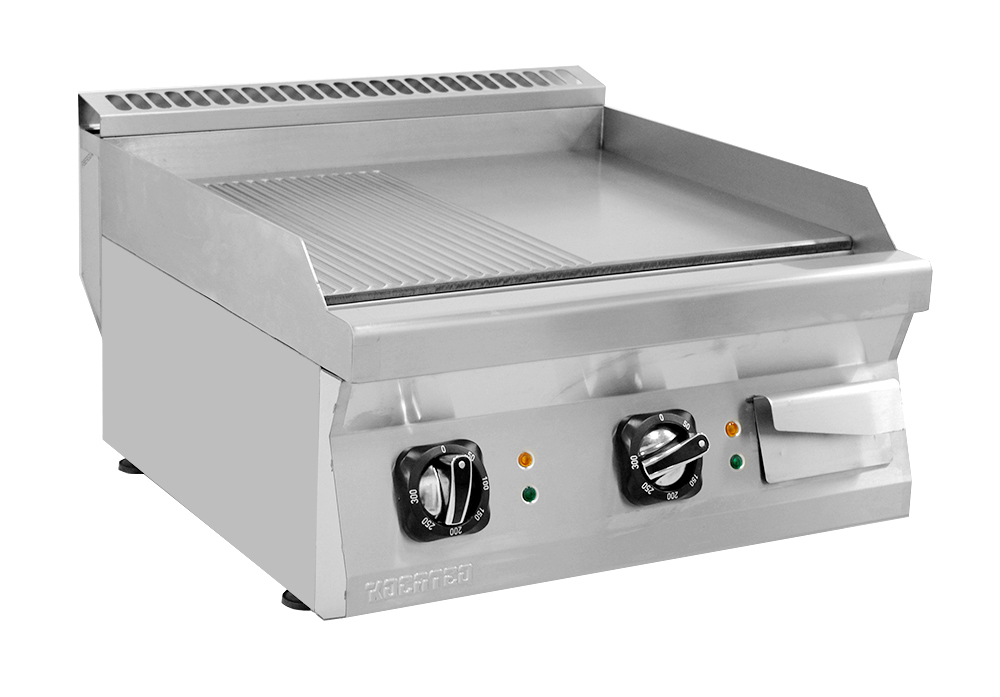 Жарочная поверхность Kocateq MCEGC 86SR электрическая с 2 хром. зонами нагрева плоская/ребристая, линия 600