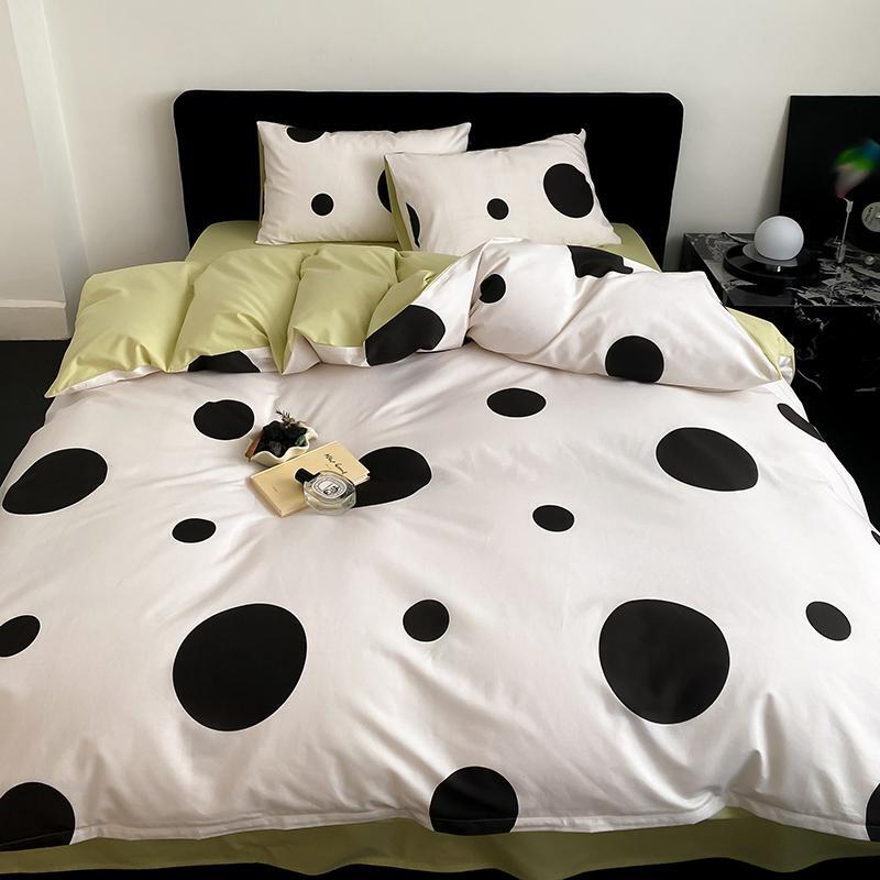 Комплект Полуторка Сатин Черные круги