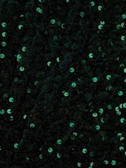 Бархат с пайетками, 100 % п/э, 150 см, т.зелёный