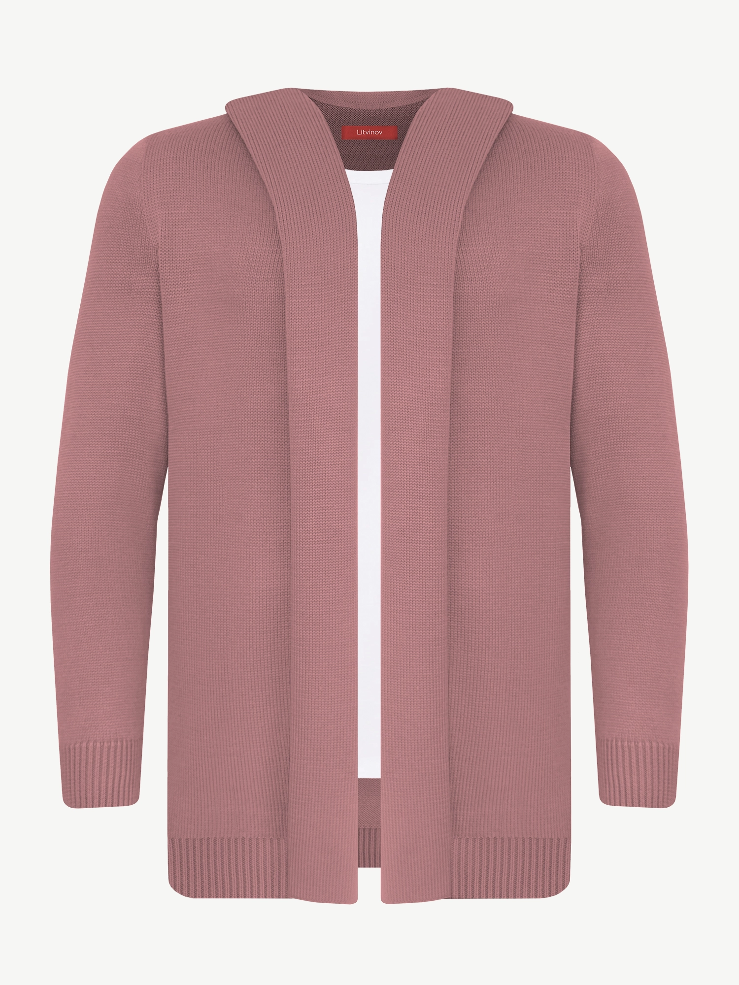 Кардиган с капюшоном из мягкой шерсти