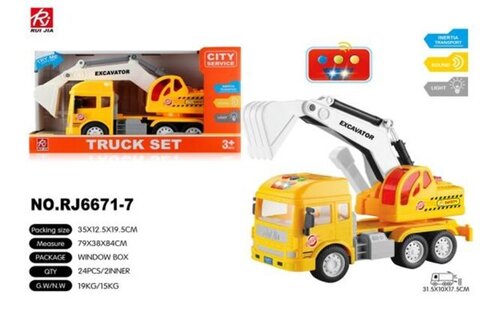 Экскаватор Инерционный, свет/звук, размер 36см*20см*13см