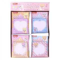 
          Блок для записей с клеевым краем, Alingar, 75*75 мм, 50л., "Lovely fox", пакет с европодвесом, картонная коробка 24 шт.