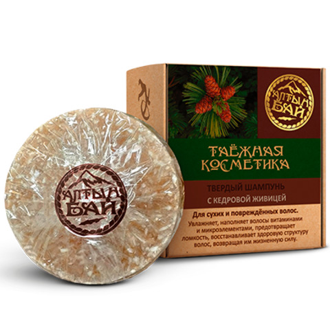 Твердый шампунь С кедровой живицей, Алтын Бай