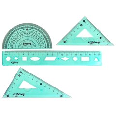 
          Набор чертежный Yalong, 20 см, пластиковый, 4 предмета, гибкий, цвета ассорти, пакет-пенал ПВХ с европодвесом