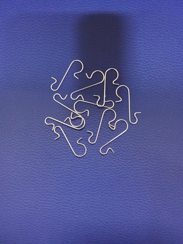 Металлические крючки для рождественских украшений,цвет серебро, 10шт