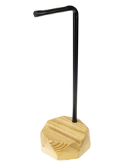 Подставка для наушников с деревянным основанием и вырезом под мобильный телефон