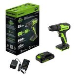 Дрель-шуруповерт аккумуляторная GREENWORKS GD24DD35, 24В, б/щет, 29/35Нм, 1x2Ач, ЗУ, кор (3704007CUA)