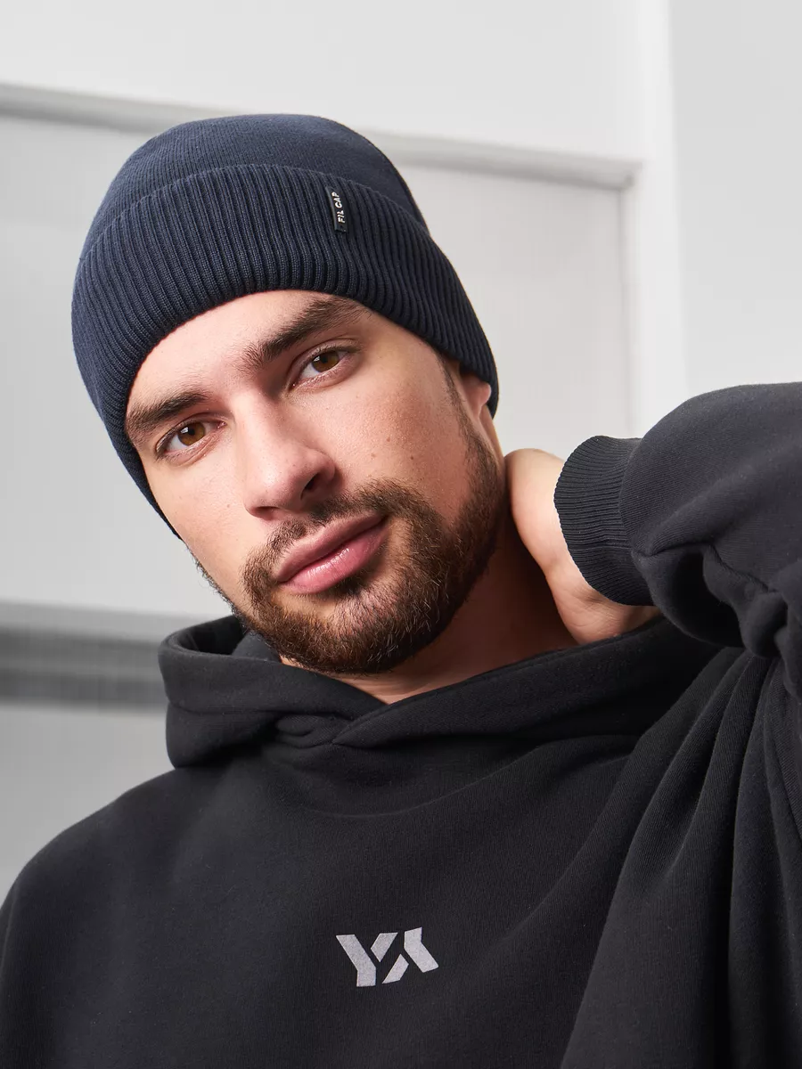 Шапка бини зимняя весенняя с флисом