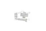 Ось шестерни + шестерня привода  (3V2M202380+3V2202420) + пружина Hi-Black Kyocera FS-1020, 1025, 1125