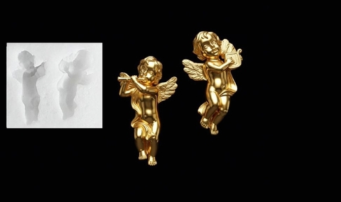 Силиконовый молд Ангелочки маленькие